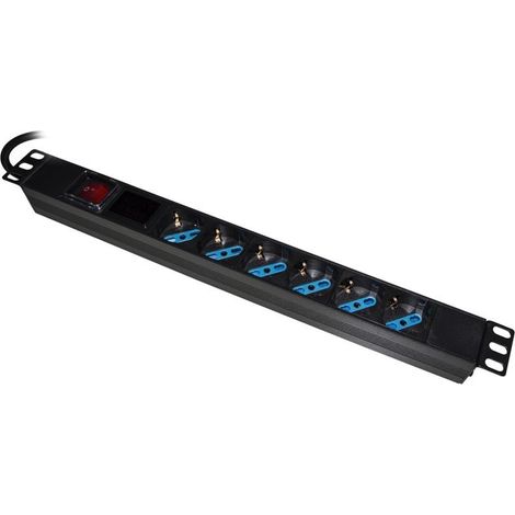 Link LK10059 Steckdosenleiste schwarz 6 universelle Steckdosen