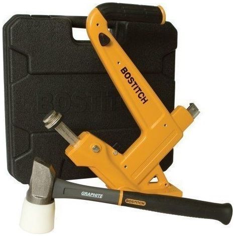 Bostitch – Cloueur à parquet manuel – Compatible clous 38/50mm – Mode cliquet pour clouage précis – Pare-chocs en caoutchouc pour protection (1/5)