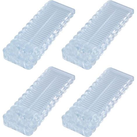 Cale Porte Sol Caoutchouc, 4 Pièces Antidérapante Bloc Arrêts de Portes Durables Butee de Portail Bloque Butoir de Porte Empilables pour Tous Types de Sols en Intérieur et Extérieur (1/5)