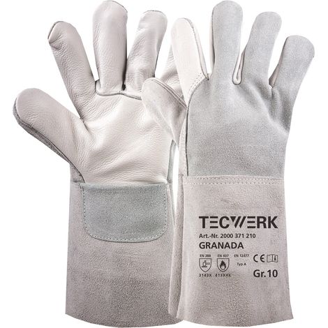 Guantes  de  soldador  Granada  Talla.10  gris  EN  388/407/12477  6PA  TW (1/3)