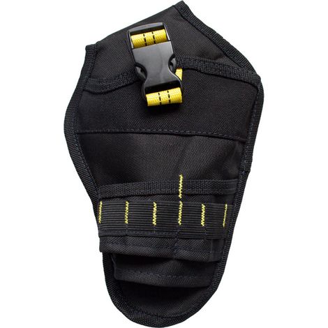 Étui de ceinture porte-outils en tissu Oxford 900D ultra-résistant, avec porte-embouts et sac de rangement pour perceuse. (1/5)