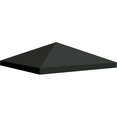 Telo di copertura superiore per gazebo 3x3 mt. Copertura di ricambio in trama Oxford rivestita in PVC. Impermeabile e resistente ai raggi UV. Colore nero