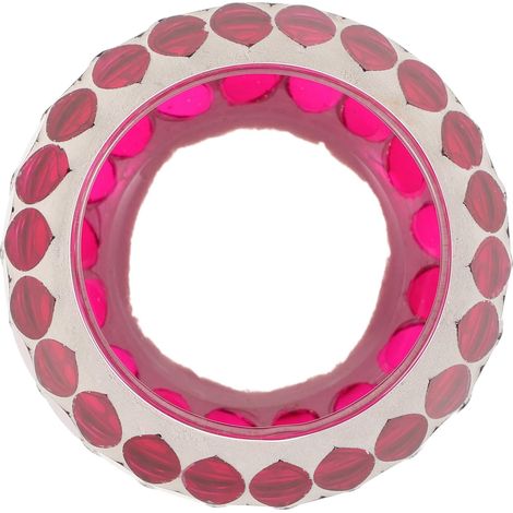 Bougeoir en Verre Mosaïque Rose, Centre de Table Élégant pour Bougie Chauffe-Plat, Décoration Délicate Maison Fêtes (1/5)