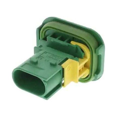 Connettore Heavy Duty Sealed 2.8X0.8 porta maschio 2vie verde