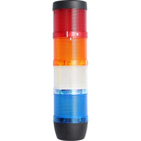 STEX24 Signalsäule blau-weiß-gelb-rot, 70mm, 24V AC/DC, LED-Dauerlicht SS70-OB4/24 102 MaßeLänge271,0mm, Durchmesser 70,0mm - 1 Stück (1/2)