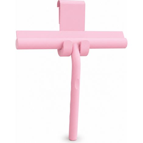 Silicone Window Squeegee with Hook for Bathroom Pink (1/5)