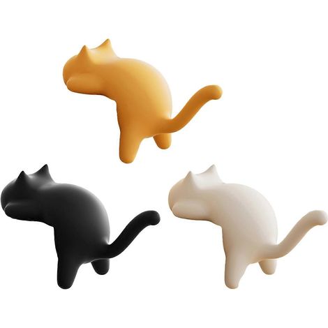 Niedlicher Katzen-Schreibtischhaken – kein Bohren erforderlich – für Schlüssel & Taschen (1/5)