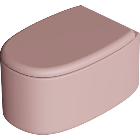 IDILLA WC suspendu. Mauve mat. Abattant soft close. Kit fix