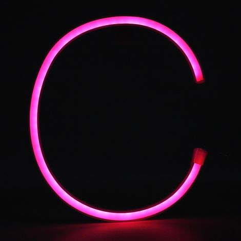 Lettre C néon LED rose (1/5)