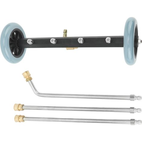 Balai à eau de nettoyage du dessous de caisse en acier inoxydable et laiton, 4000 psi, raccord rapide 1/4 pouce, pour la maison et la voiture. (1/5)