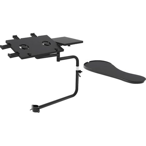 Support de clavier de chaise avec tapis de souris, support de clavier réglable avec tapis de souris pour la maison, le bureau (1/5)