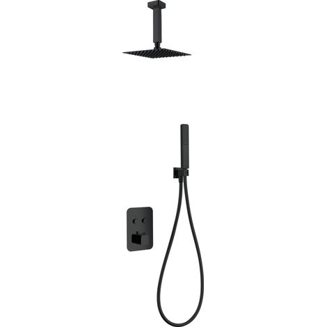 IMEX - columna ducha empotrada termostática negro (1/5)