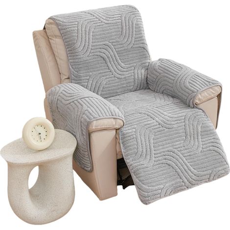Housse fauteuil inclinable , gris, douce, antidérapante, pour fauteuil électrique
