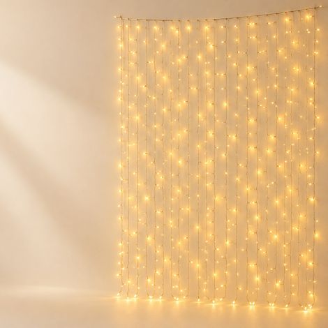 Guirlande LED Rideau 3x3m 300 LEDs USB - Éclairage Décoratif Intérieur Couleur Blanc Chaud (1/5)