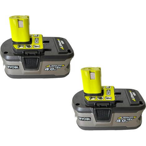 RYOBI RB18L40 Akku 18 V 4,0 Ah / 4000 mAh Li-Ion ONE+ 2 Stk. ( 2x 5133001907 ) mit Ladestandanzeige (1/5)
