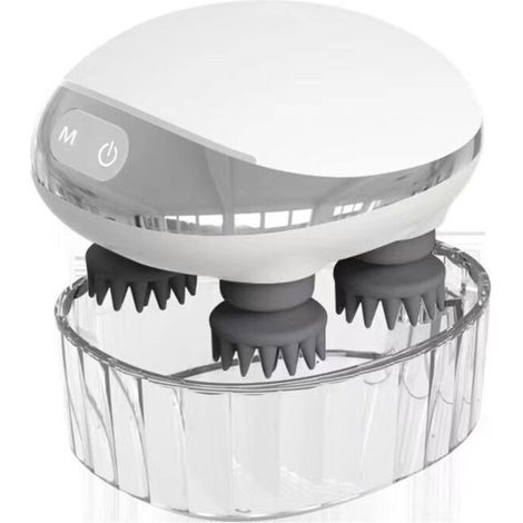 Masseur de cuir chevelu électrique portable avec trois vitesses et fonction chauffante – le cadeau idéal pour soulager le stress quotidien – Crezuo