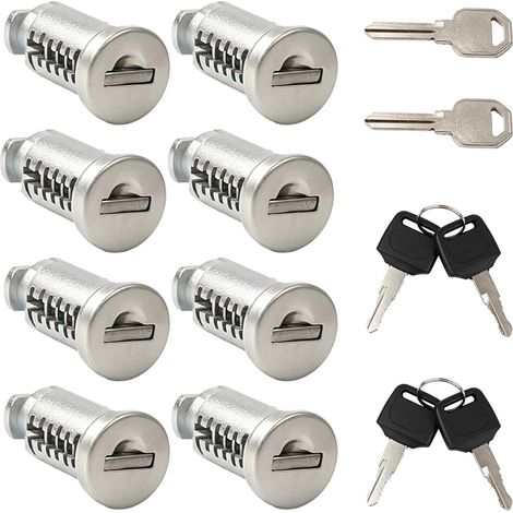 2 Set Roof Loading Lock Cores, Set of 4 Locks, 2 Keys and 1 Control Key, Single Key System for Roof Box, Roof Bars, Cross Bar (1/5)