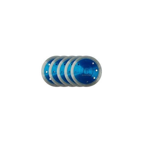 105-mm-Diamanttrennscheibe, 5er-Pack Diamanttrennscheiben Ø105 x 1,2 mm x 22,23 mm, für Winkelschleifer, zum Schneiden von Porzellan, Fliesen, Granit, Marmor, Keramik, Stahlbeton, Blau (Ø 105 mm) - Cr