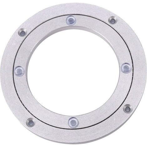 Base Sculpture Rotation Table 360 Degrés Plateau Rotatif Aluminium Support pour TV 8inch