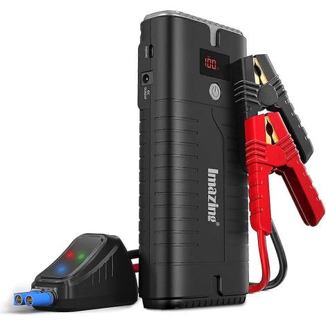 Chargeur automatique de démarrage 2000 A Spitze 18000 Mah (avec moteur à essence de 8,0 L ou moteur diesel de 7,5 L) 12 V Booster de batterie automatique, bloc d'alimentation automatique avec (1/5)