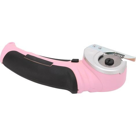 Ciseaux électriques sans fil, coupe-tissu portatif, outil rechargeable 240 tr/min pour tapis et éponges, rose (1/5)