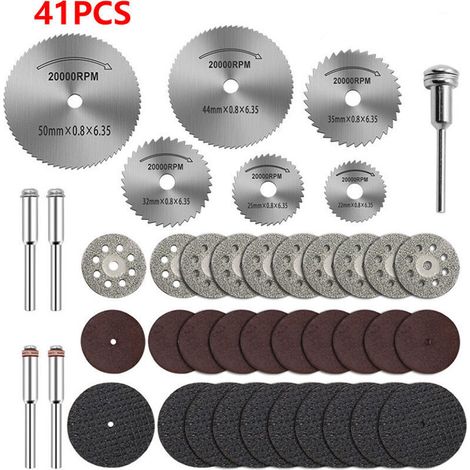 Accessoires Meules Diamantées 41 Disques Coupe Meulage Lame Scie Circulaire Acier Rapide Travail Bois