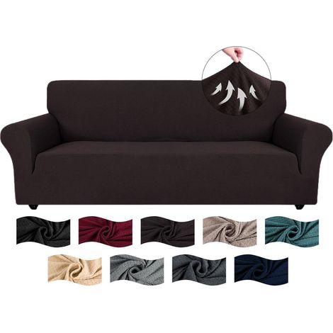 Elastischer Sofabezug 4 Sitzer mit Armlehnen, rutschfest, Jacquard, waschbar (1/5)