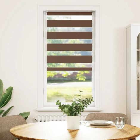 Maison Exclusive - Estor cebra marrón 60x150 cm tejido ancho 55,9