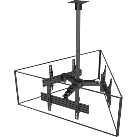 Equip Soporte de techo triple negro para pantalla TV 32-65 pulgadas