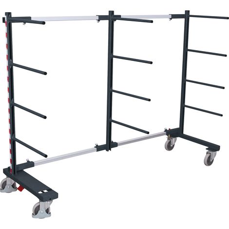 VARIOfit Tragarmwagen einseitig 840-3200mm breit Anthrazitgrau RAL 7016 (1/4)