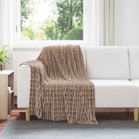 Überwurfdecke Kamel 150 x 130 cm Fleece