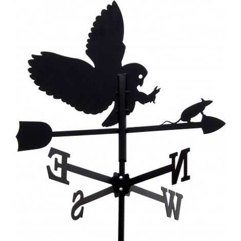 Girouette hibou en fer forgé petit modèle
