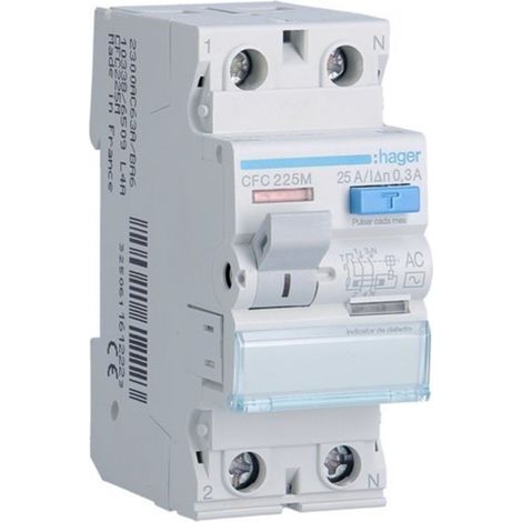 HAGER CFC225M  Differenziale 2P 25A 300mA tipo-AC