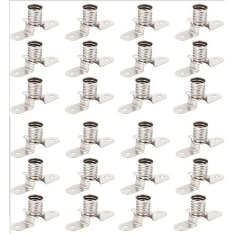 YMYNY E10 Douille Ampoule 24 Pièces Douilles E10 pour Lampe de Signalisation Douille E10 avec Cosses à Souder,Vissez le Petit Porte-Ampoule pour Expériences Circuits Electriques Tests (1/4)