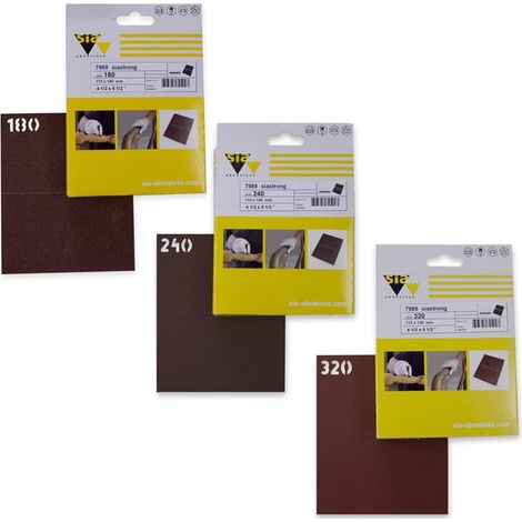 Sia Schleifpapier Halbbogen 7988 siastrong, Ausführung: Mix, 30er VPI (1/5)