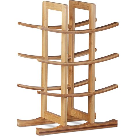 Porta bottiglie di vino design moderno salva spazio 12 bottiglie 60 x 30 x 80 cm in legno naturale 130004677