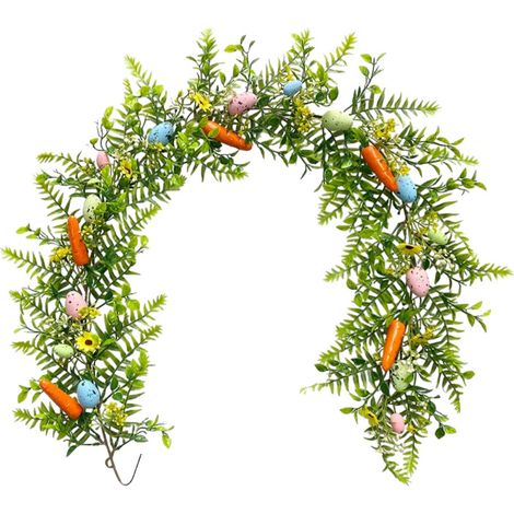 Künstliche Ostergirlande, Weideneier, florale Wanddekoration für Zuhause (1/5)