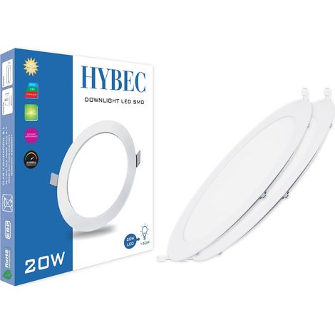 Leuchte electropolis hybec downlight led 20w 3000k pack 2