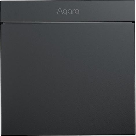 Aqara Smart Wandschalter H1M Neutral MARS-Tech Funk-Lichtschalter mit Zigbee 3.0 Mehrfachsteuerung – 1 Taste – Dunkelgrau