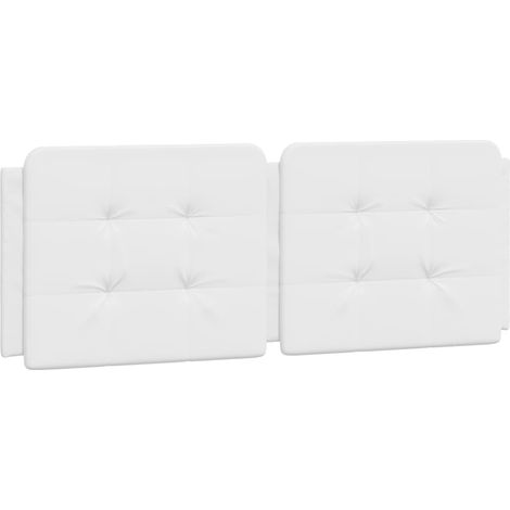 Maison Exclusive - Cuscino Testiera Zadar Bianco 120 cm in Similpelle
