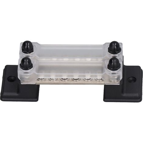 Bloc de distribution électrique à 12 bornes, 48 V, 150 A, double rangée de bornes, barre omnibus avec boulons M4 et goujons M6