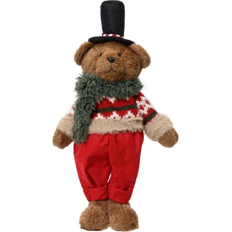 Orsetto Peluche - Decorazione Natalizia  - 18x10x37 cm (1/2)