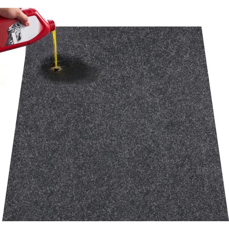 VEVOR Tapis de Sol de Garage 914,4x1524x2,4 mm Tapis Protection Antiderapant Dessous de Voitures Impermeable a Eau/Boue/Huile Taille Compacte avec Forte Adherence pour Garages, Serres, Entrees Maison