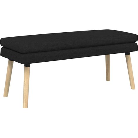 Banc à double couche Noir 110 x 40 x 47 cm Tissu vidaXL
