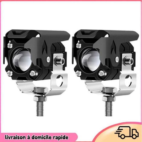 Aucune Projecteur à dosettes LED Feux antibrouillard à LED pour moto 60 W, projecteurs à LED blanches et auto centrale Noir M1 (1/5)