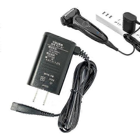 Chargeur 4,8V pour Rasoir Électrique, Prise US, Compatible Modèles ESLV50 ESLV54 ESRT34 ESLT20, Accessoire Rechargeable pour Appareils de Toilette Homme (1/4)