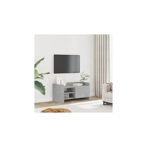 Meuble TV gris béton 80x35x40 bois d'ingénierie (1/5)