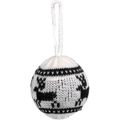 Weihnachtsschmuck, Wollkugelanhänger, marineblau, 8 cm (1/2)