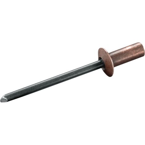 GOEBEL - 1000 x Rivets étanches 3,2 x 8 mm - Cuivre / Acier zingué - Tête plate - CUP - 2000232800 (1/5)