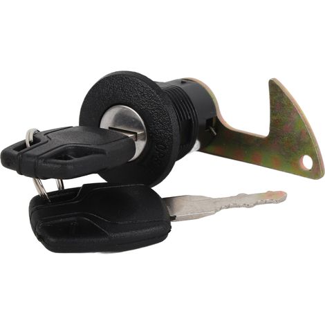 Coffre de rangement universel pour scooter électrique, serrure de queue en aluminium et plastique, crochet long, adaptable top case moto (1/5)